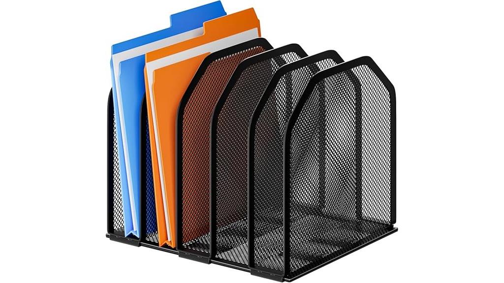 adjustable 5 section desk organizer