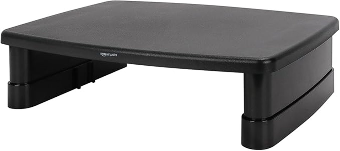 adjustable monitor stand with storage