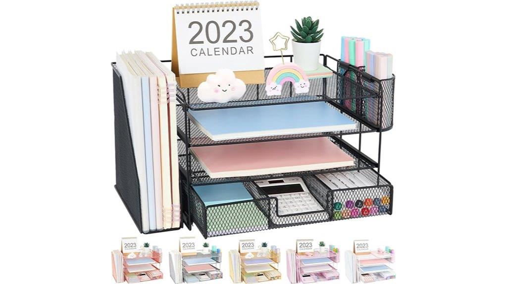 black desk organizer accessories