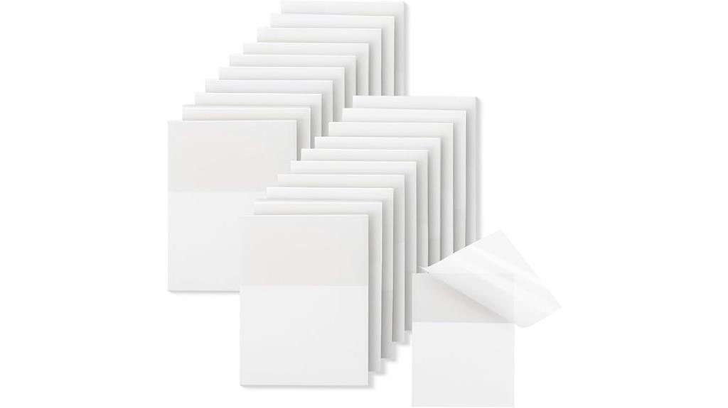 clear sticky note pads