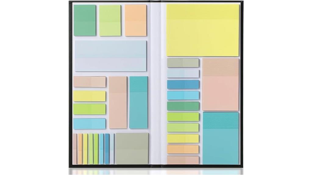 clear sticky note set
