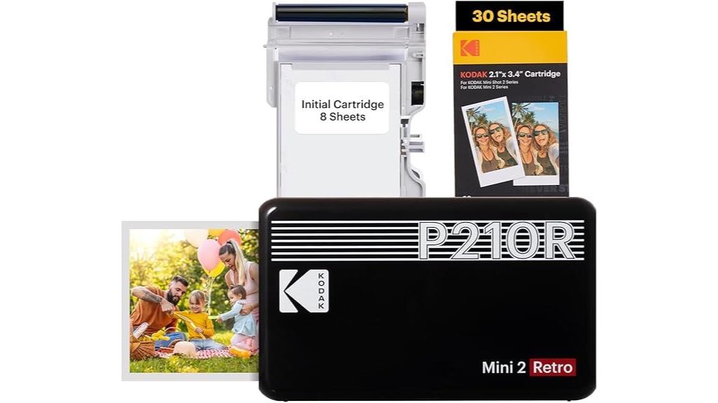 compact retro photo printer