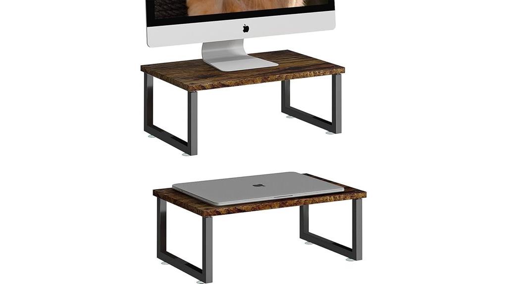 dual monitor stand risers