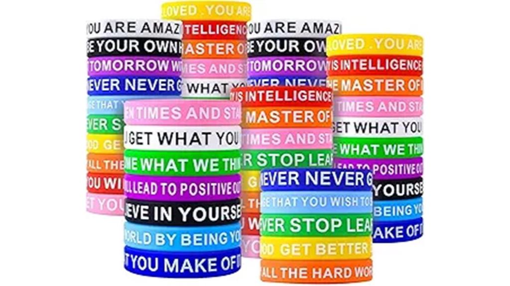 eighty motivational wristbands