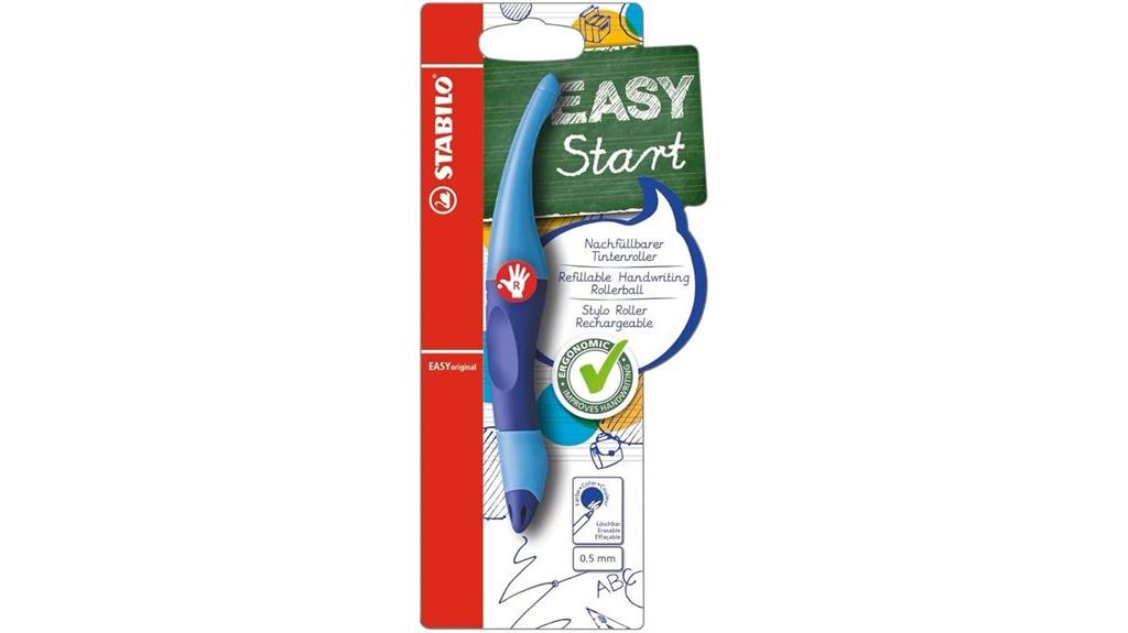 ergonomic right handed rollerball