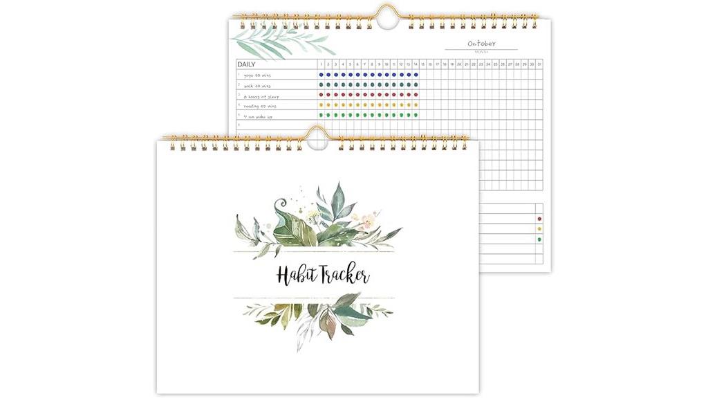 floral greenery habit journal