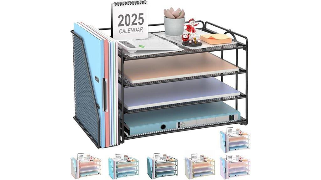 four tier paper magazine holder