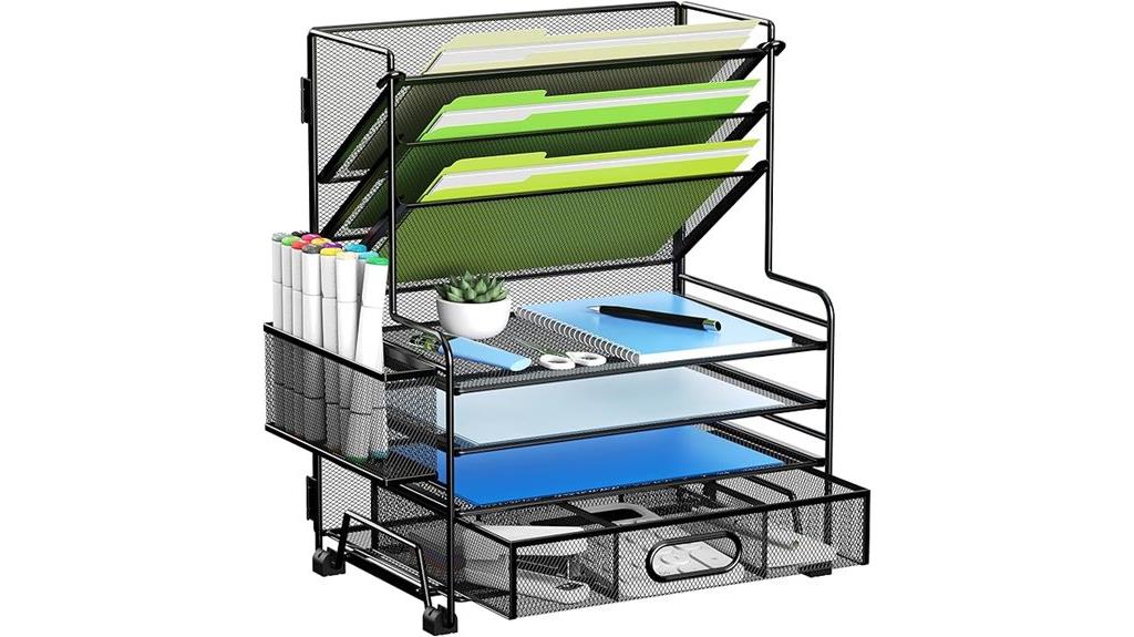 four tier paper storage