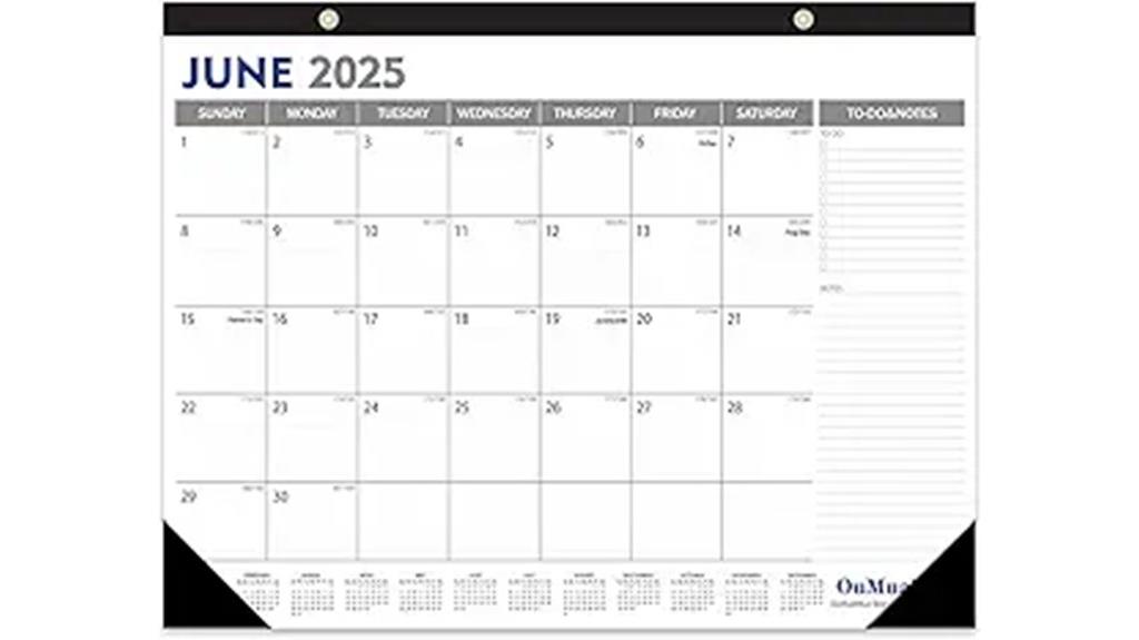 large 2025 2026 desk calendar