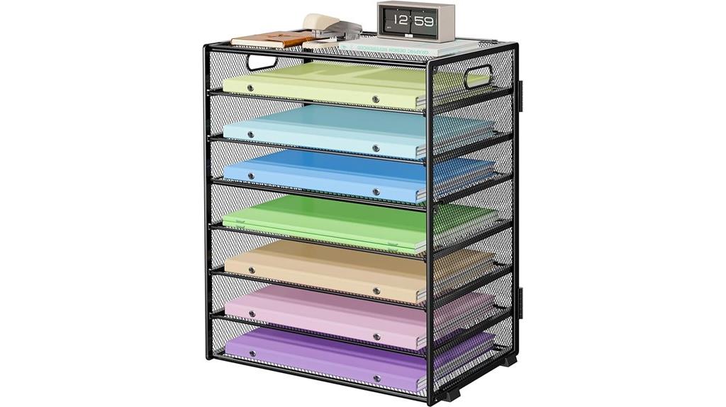 metal mesh paper organizer