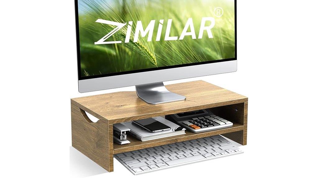 monitor stand with storage