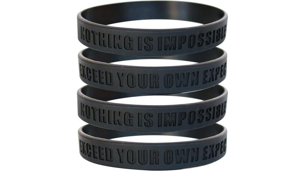 motivational fitness silicone wristbands
