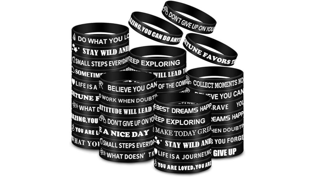 motivational quote wristbands