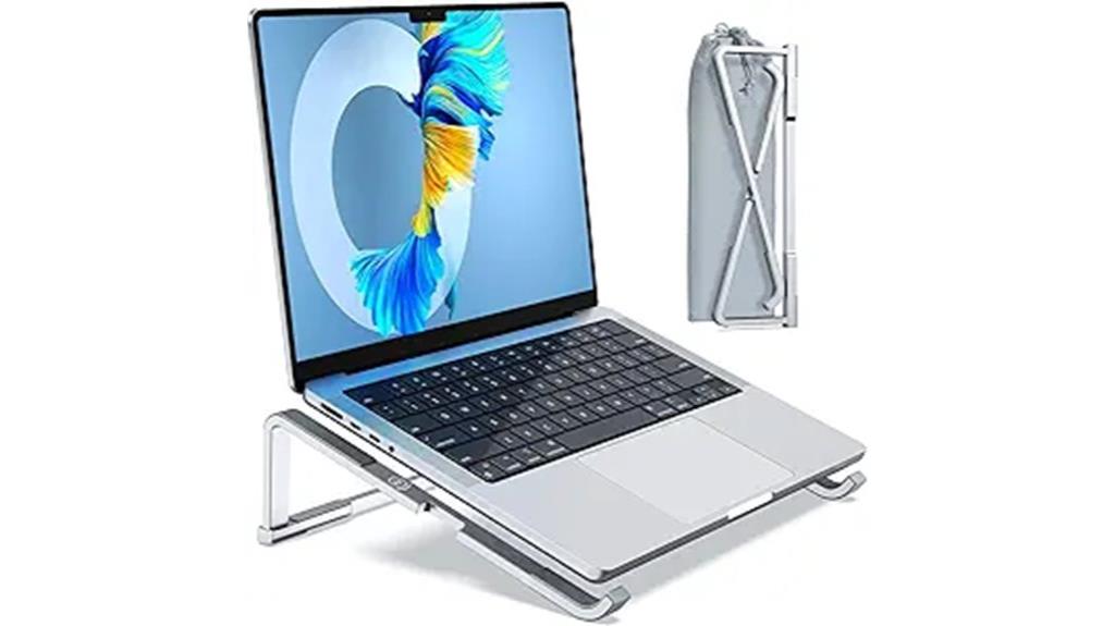 silver laptop desk stand