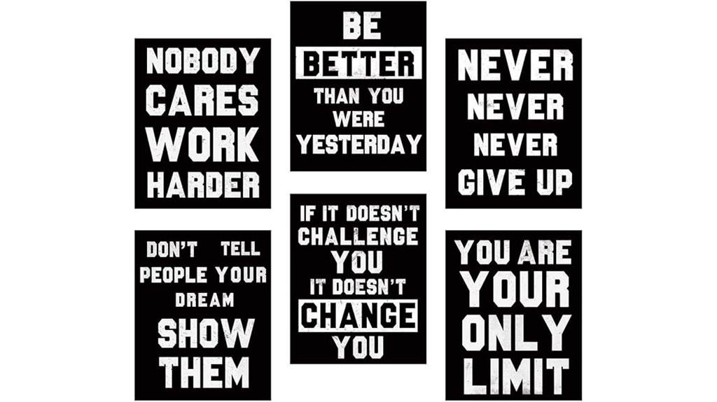 six canvas inspirational prints