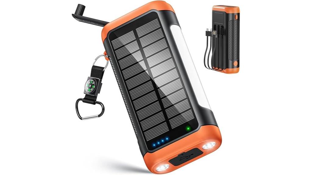 solar power bank with crank