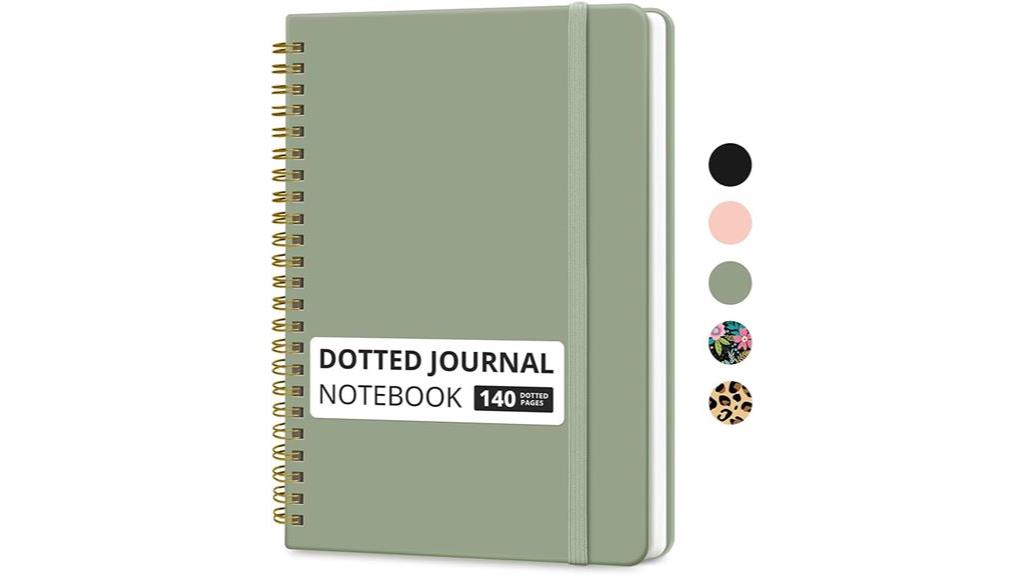 spiral dotted notebook a5