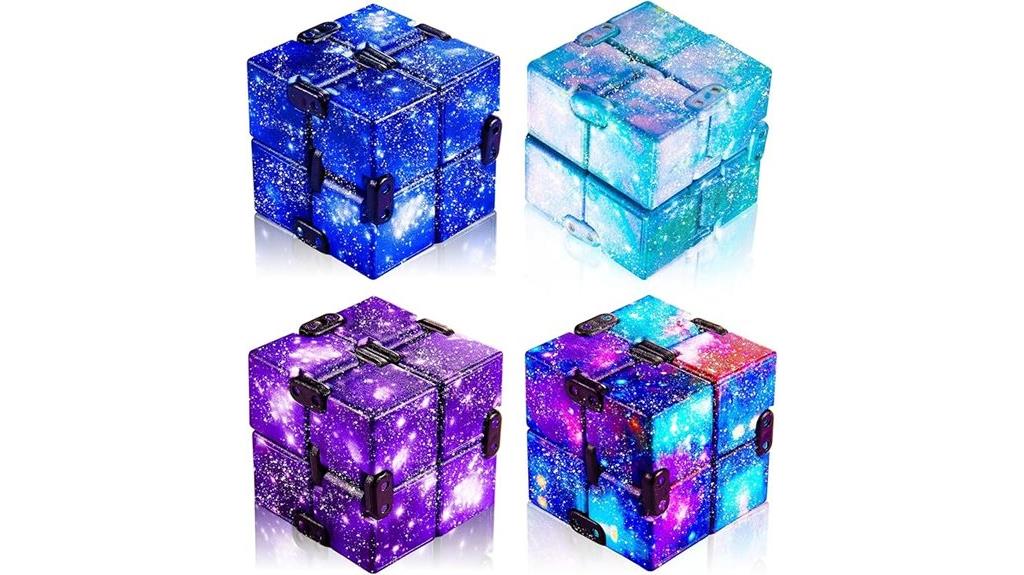 starry stress relief cubes
