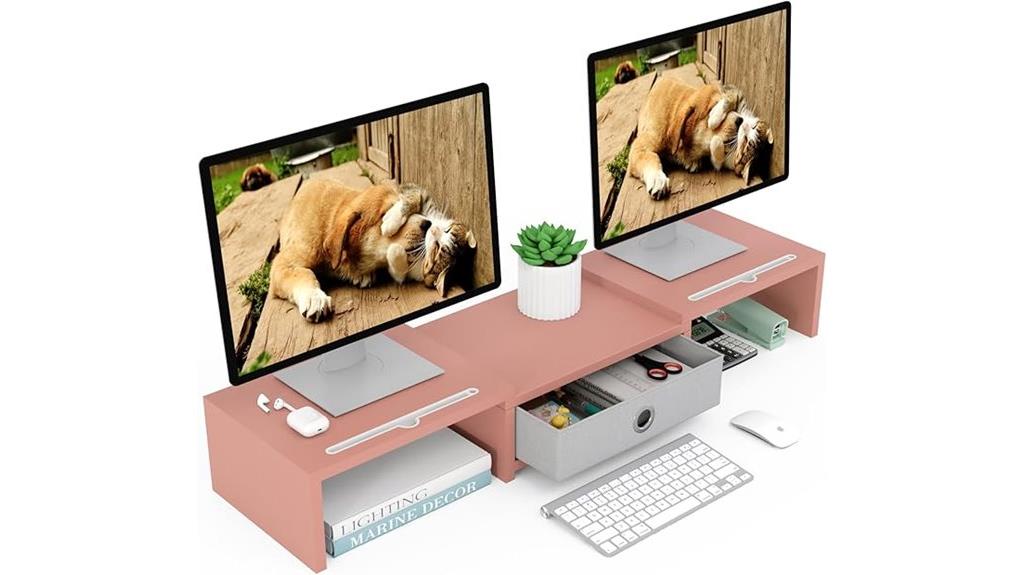 three shelf computer riser