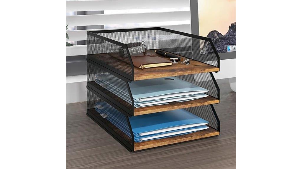 three tier paper organizer