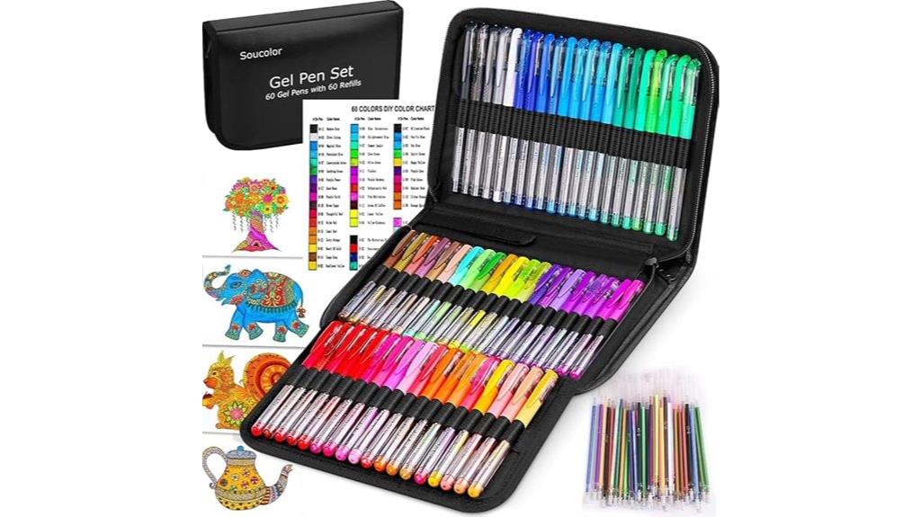 vibrant gel pen set