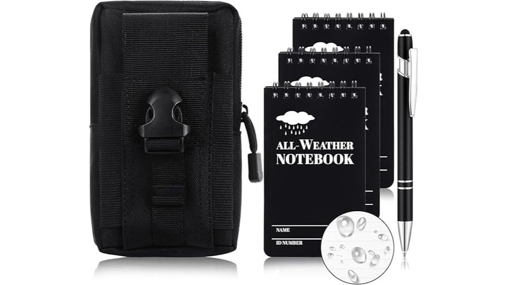 waterproof notepad with pen