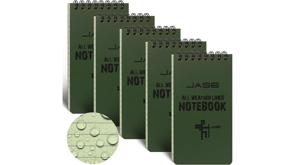 waterproof spiral notebook pack