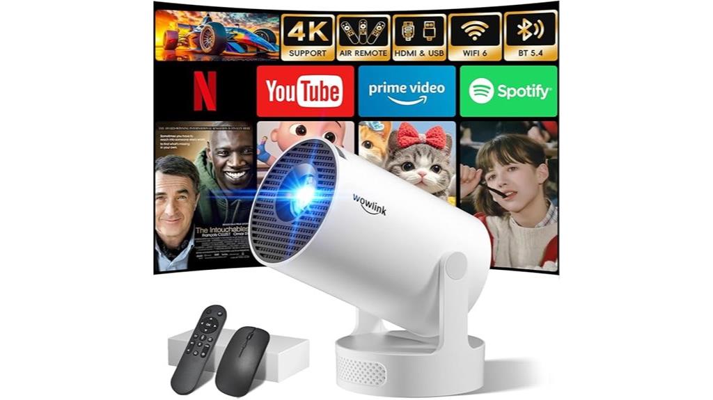 wireless 4k portable projector