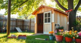 constructing outdoor garden shed