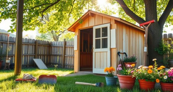 constructing outdoor garden shed