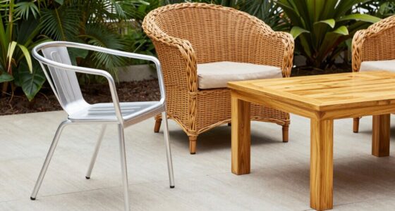 aluminum wicker teak comparison