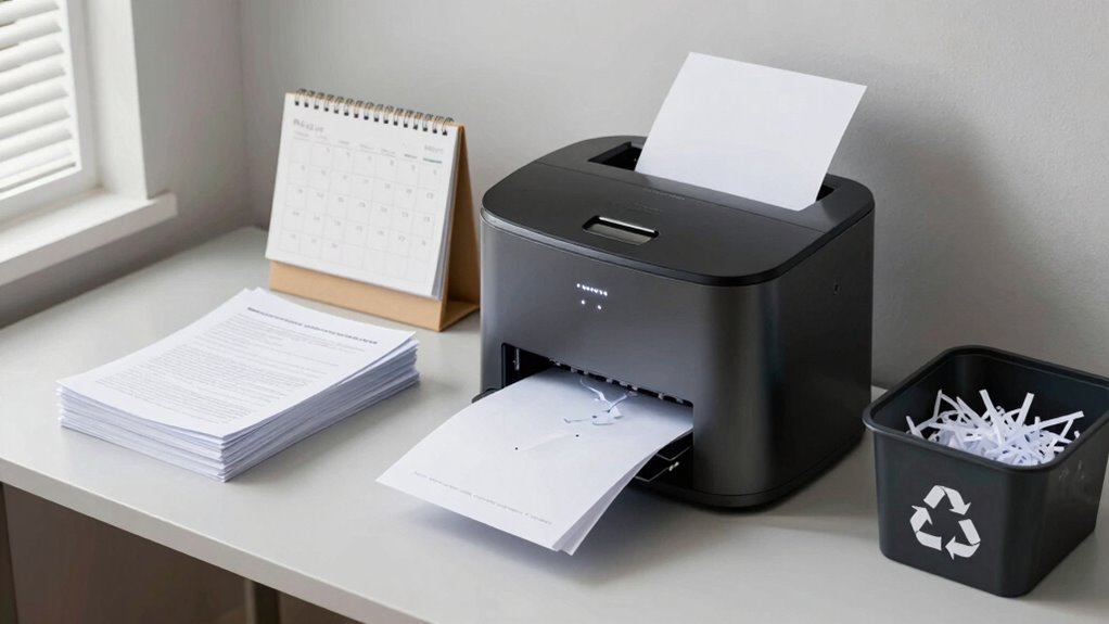 create consistent shredding schedule