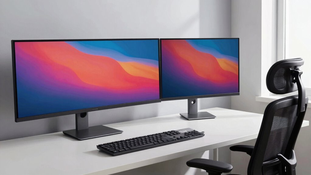 ergonomic calibrated monitor setup