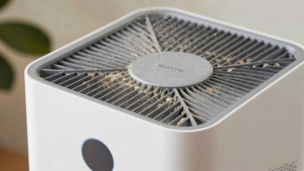 filter buildup causes odors