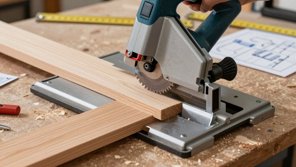 measure clamp adjust cut