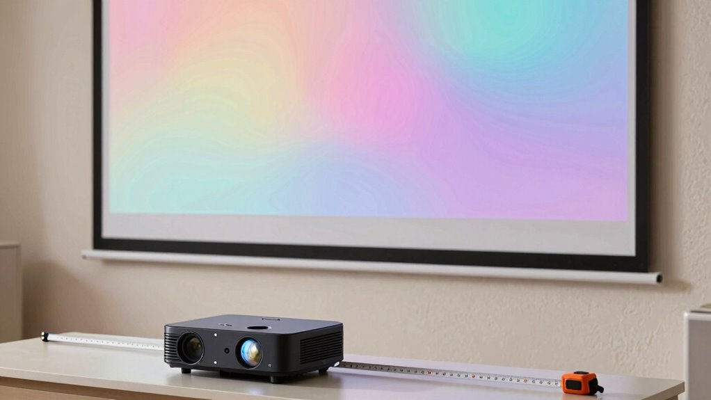 measure projector distance carefully
