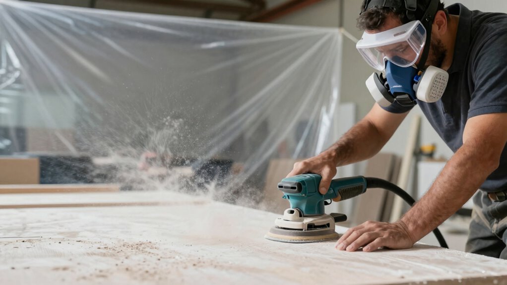 minimize dust during sanding