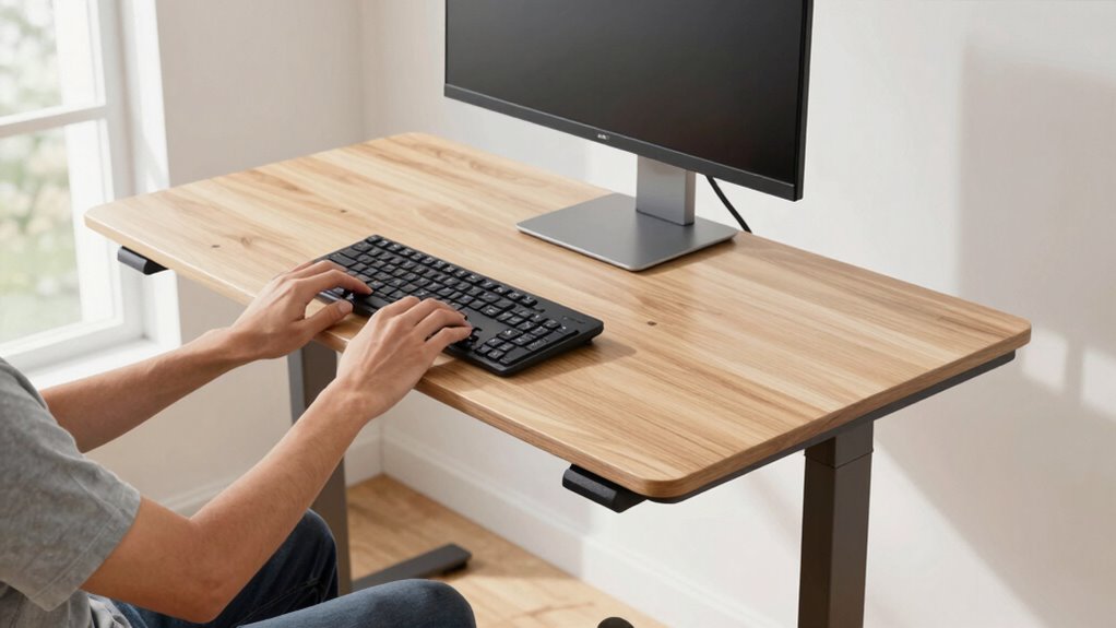 proper desk height setup