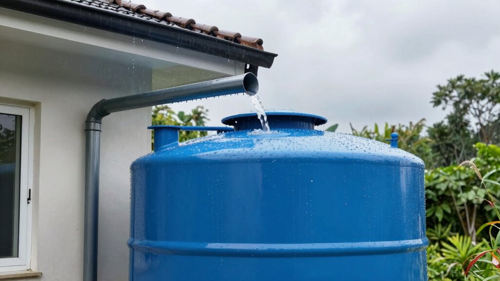 proper rainwater storage setup