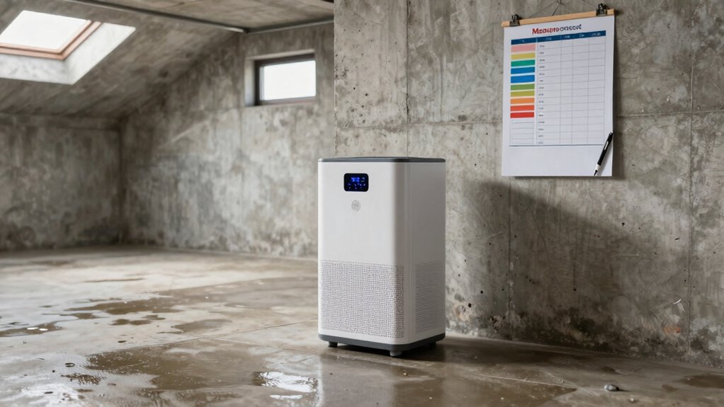properly sized basement dehumidifier