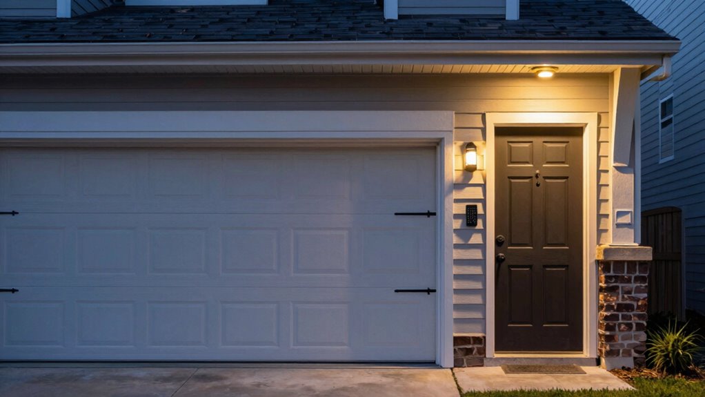 secure garage and entry points