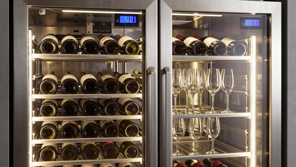 set precise wine temperature zones