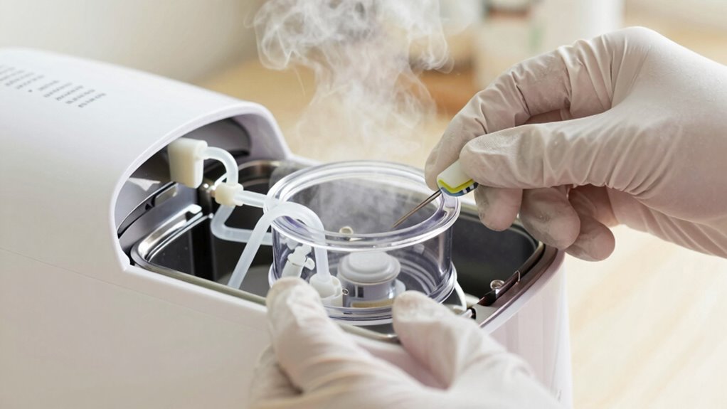 unplug remove clean inspect