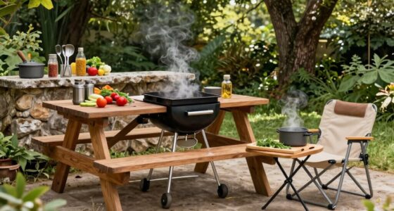 efficient outdoor cooking setup