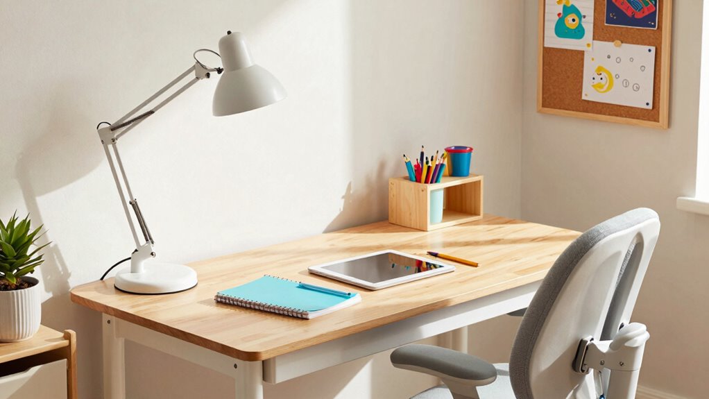 ergonomic organized study environment